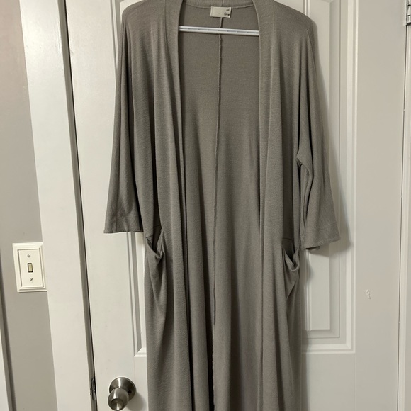 Wilfred Long Open Light Birch Cardigan - Picture 1 of 2